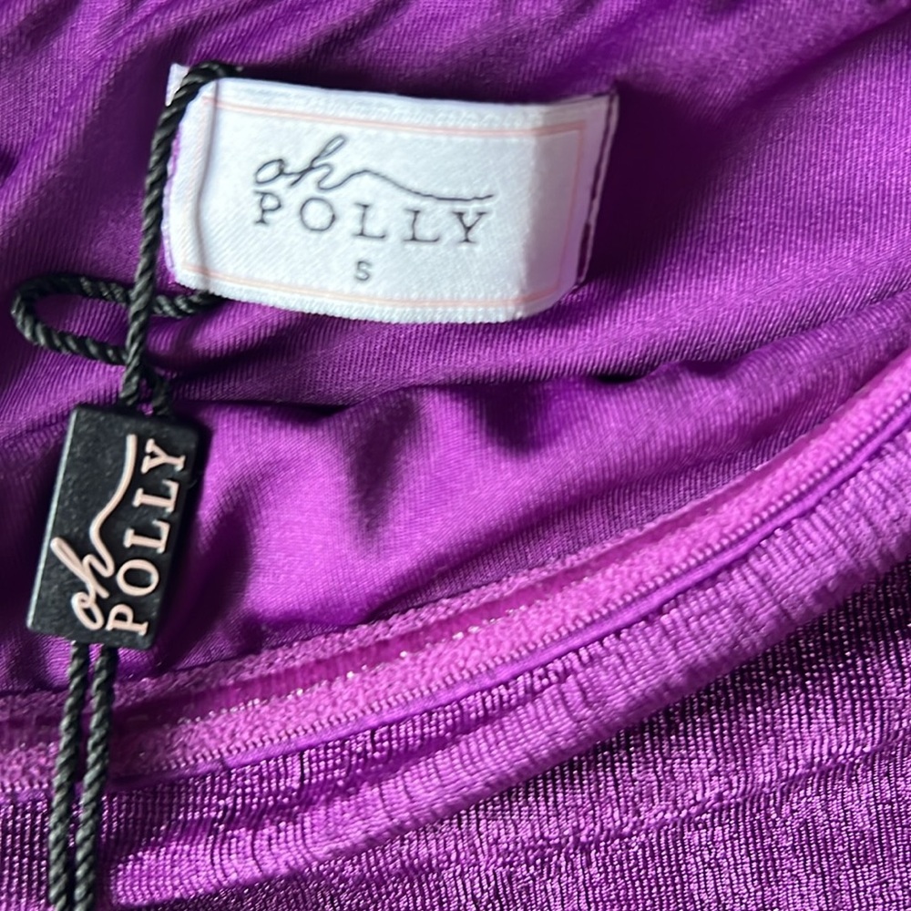 Oh Polly NWT Damia Cut-Out Bandeau Mini Dress in Grape small - Picture 8 of 8